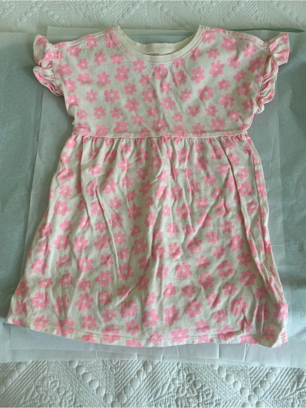 Girls Rainbow Tulle Dress + 3 Printed Dresses Bundle - Picture 5 of 8